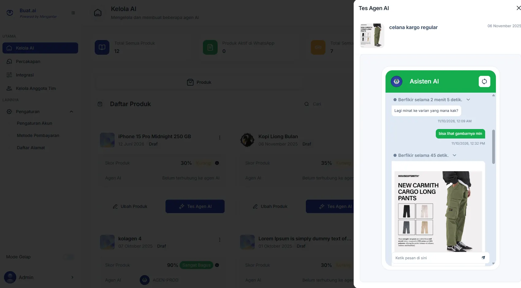 Buat AI customer service platform